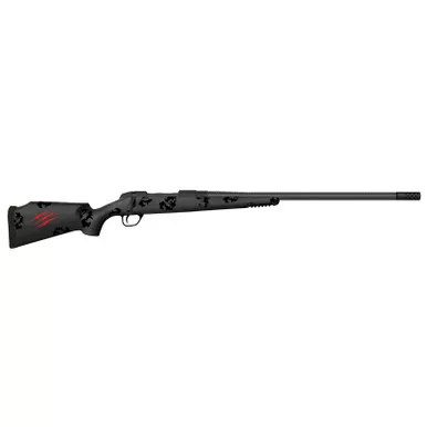 Fierce Firearms FCTRG65PRC24BBO CT Rage 6.5 PRC Caliber with 3+1 Capacity, 24" Carbon Fiber Barrel, Black Cerakote Metal Finish & Blackout Camo Fixed Fierce Tech C3 Stock, Right Hand (Full Size)