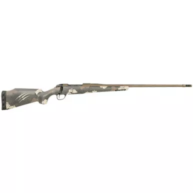 Fierce Firearms FRG7PRC24MM Twisted Rage Full Size 7mm Rem 3+1 24″ Midnight Bronze Cerakote Fluted Threaded Barrel & Receiver, Trophy Camo C3 Carbon Rage w/Pic Rail Carbon Fiber Stock