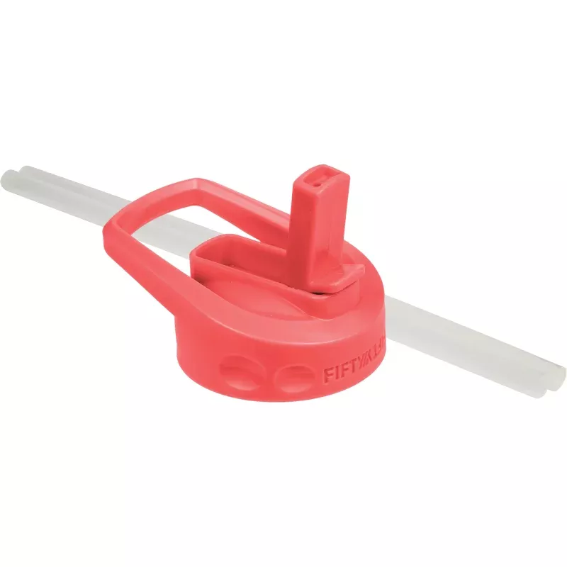 FIFTY/FIFTY Straw Wm Lid Coral – Durable Silicone Drinking Lid