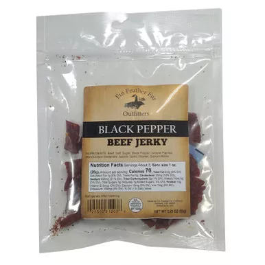 Fin Feather Fur Outfitters Black Pepper Beef Jerky 3.25 Oz
