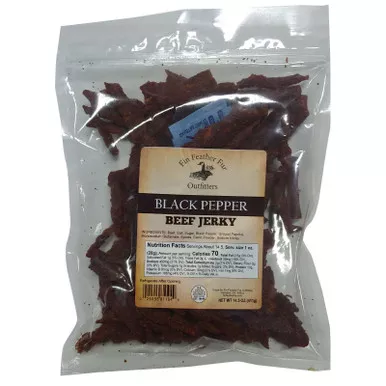 Fin Feather Fur Outfitters Black Pepper Beef Jerky14.5 Oz