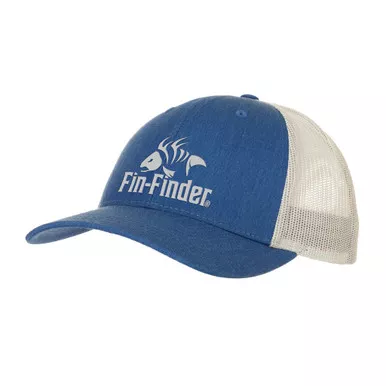 Fin-Finder Logo Hat Heathered Royal/Light Grey, Blue