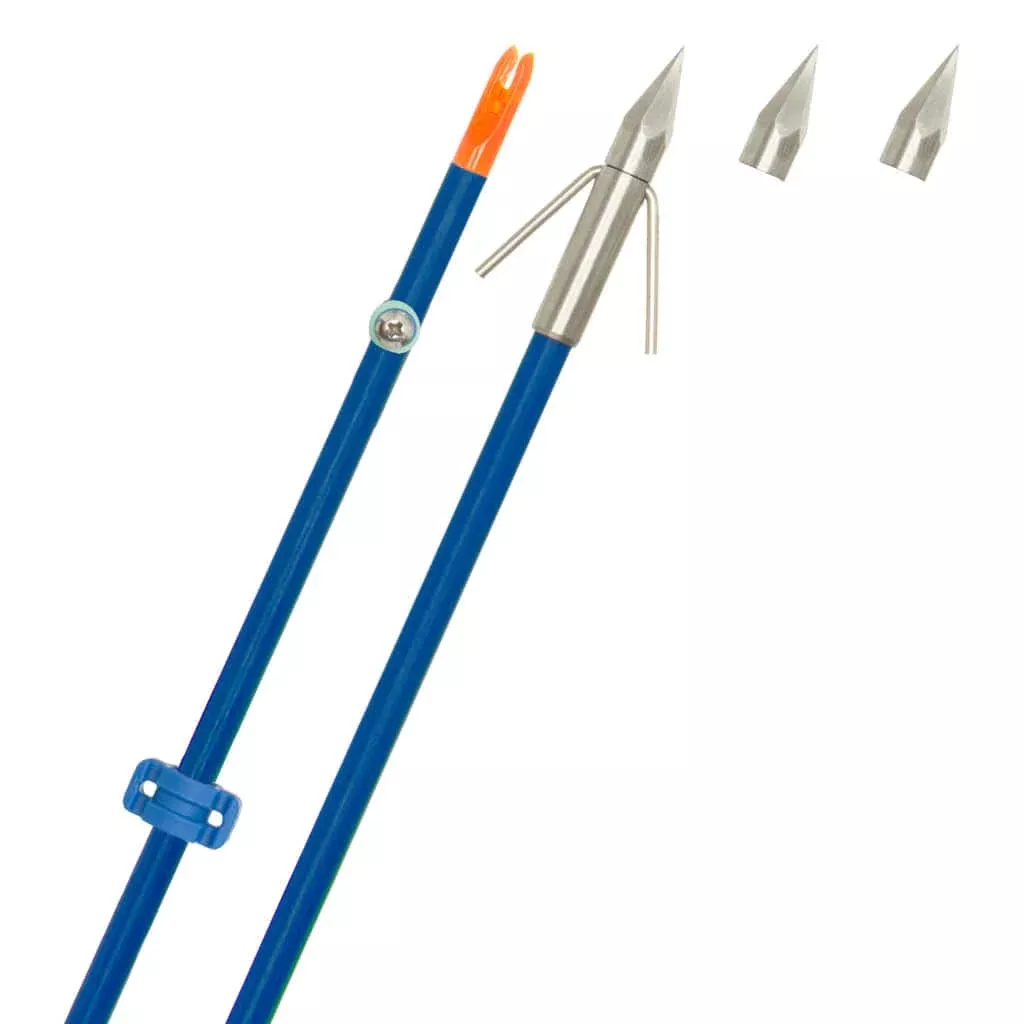 Fin Finder Raider Pro Bowfishing Arrow Blue W/ Bighead Point