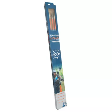 Fin-Finder Raider Pro Bowfishing Arrow with Slide and Riptide Point, Orange, 3 Pack
