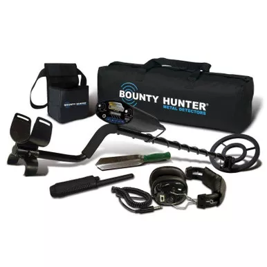 First Texas Bounty Hunter Sharp Shooter II Metal Detector Kit - Black