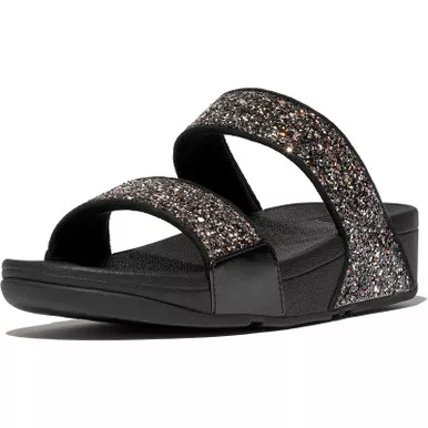 FITFLOP Lulu Multi-Tonal Glitter Slides Sandals (JE5)