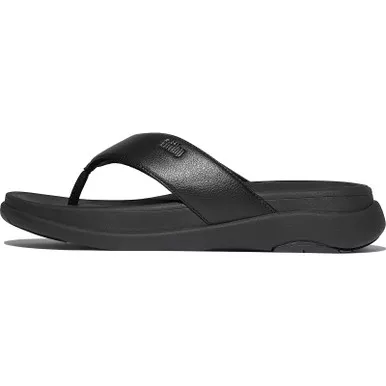 FITFLOP Men’s F-Mode Go All Black Toe-Post Sandals (IX1-090)