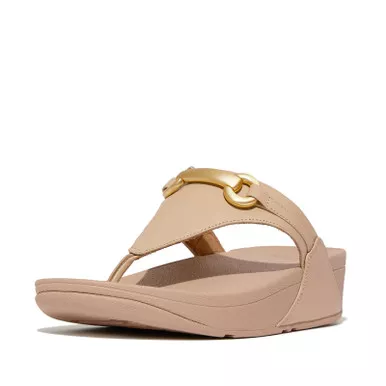 FITFLOP Women’s Lulu Chunky-Snaffle Leather Toe-Post Sandals (HY7)