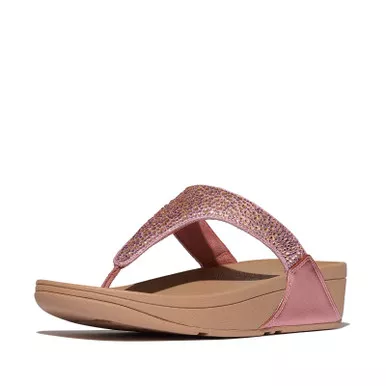 FITFLOP Women’s Lulu Crystal-Mix Metallic Toe-Post Sandals (A4L)