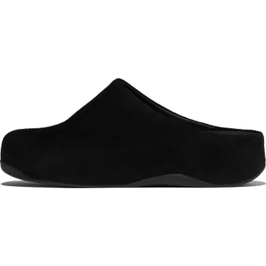 FITFLOP Women’s Shuv Suede All Black Clogs (E5P-090)