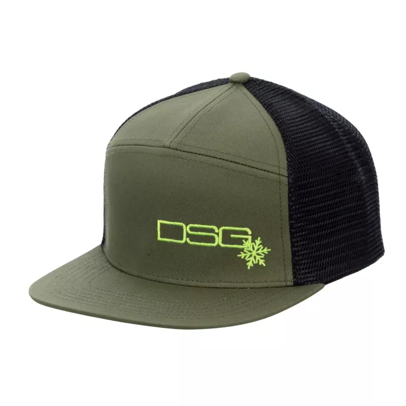 Flat Brim Cap|Black&Fresh Olive&Slate|One Size