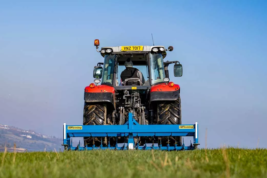 Fleming 8′ & 10′ Aerator | Model AR8 & AR10 | Working Width 96″ & 120″ | 50-70 HP | For Tractors, ATVs & UTVs