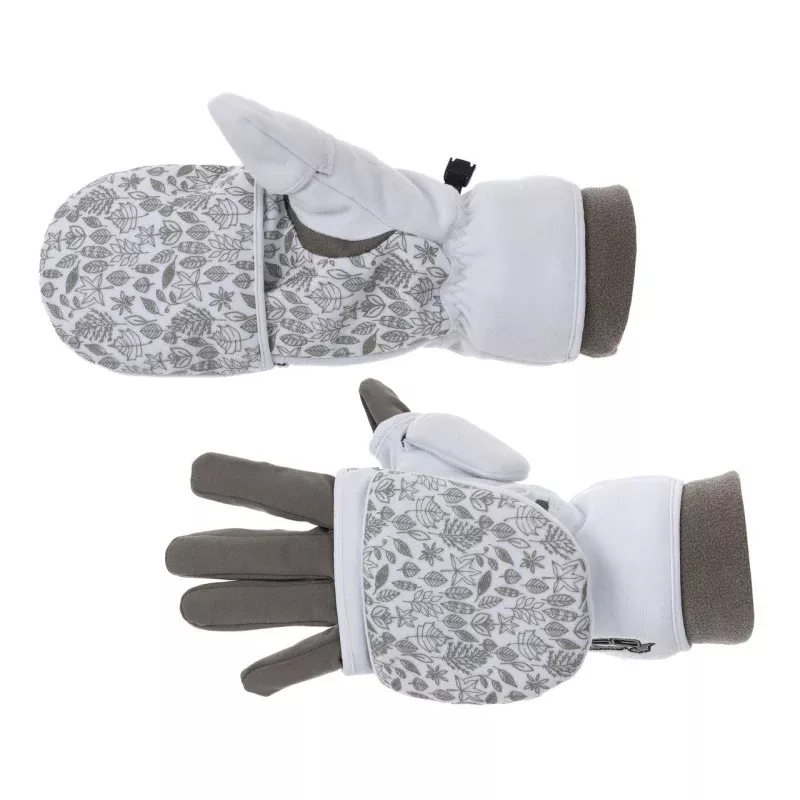 Flip Top 4.0 Mitten with Liner Glove – White