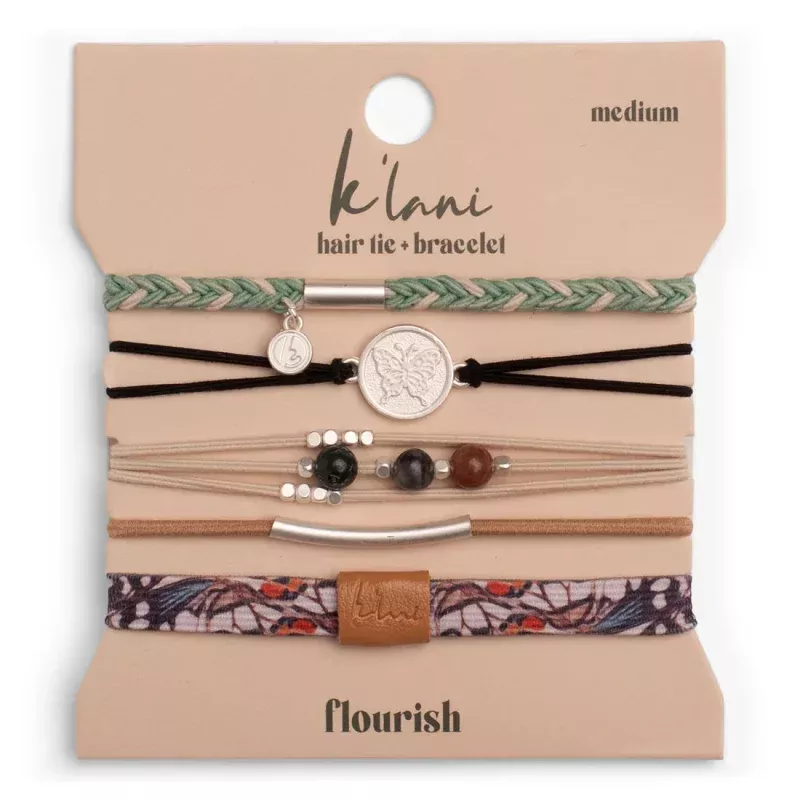 Flourish Natural Butterfly Hair Tie Bracelets