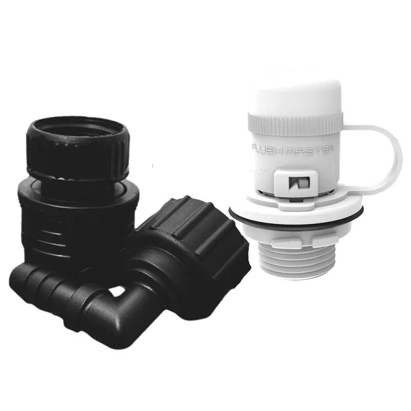 Flushmaster Flush Port Quick Connect f/Mercury – White