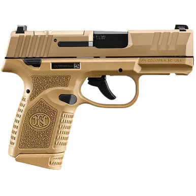 FN 66101419 Reflex MRD 9mm Luger 15+1 11+1 3.30" Micro-Compact Frame Flat Dark Earth PVD Optic Ready/Serrated Steel Slide w/Picatinny Rail Stippled Grip Ambidextrous