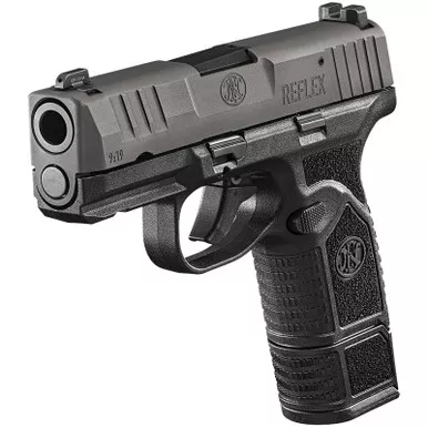 FN 66101420 Reflex 9mm Luger 10+1 3.30" Micro-Compact Frame Black PVD Serrated Steel Slide w/Picatinny Rail Stippled Grip Ambidextrous