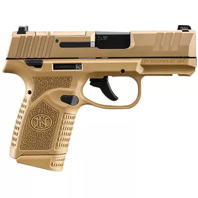 FN 66101423 Reflex MRD 9mm Luger 10+1 3.30″ Micro-Compact Frame Flat Dark Earth PVD Optic Ready/Serrated Steel Slide w/Picatinny Rail Stippled Grip Ambidextrous