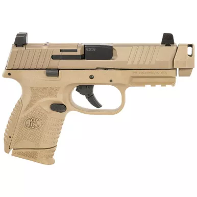 FN 66101795 509C MRD Compact W/ Compensator Frame 9mm Luger 10+1 Black Flat Dark Earth PVD Flat Dark Earth
