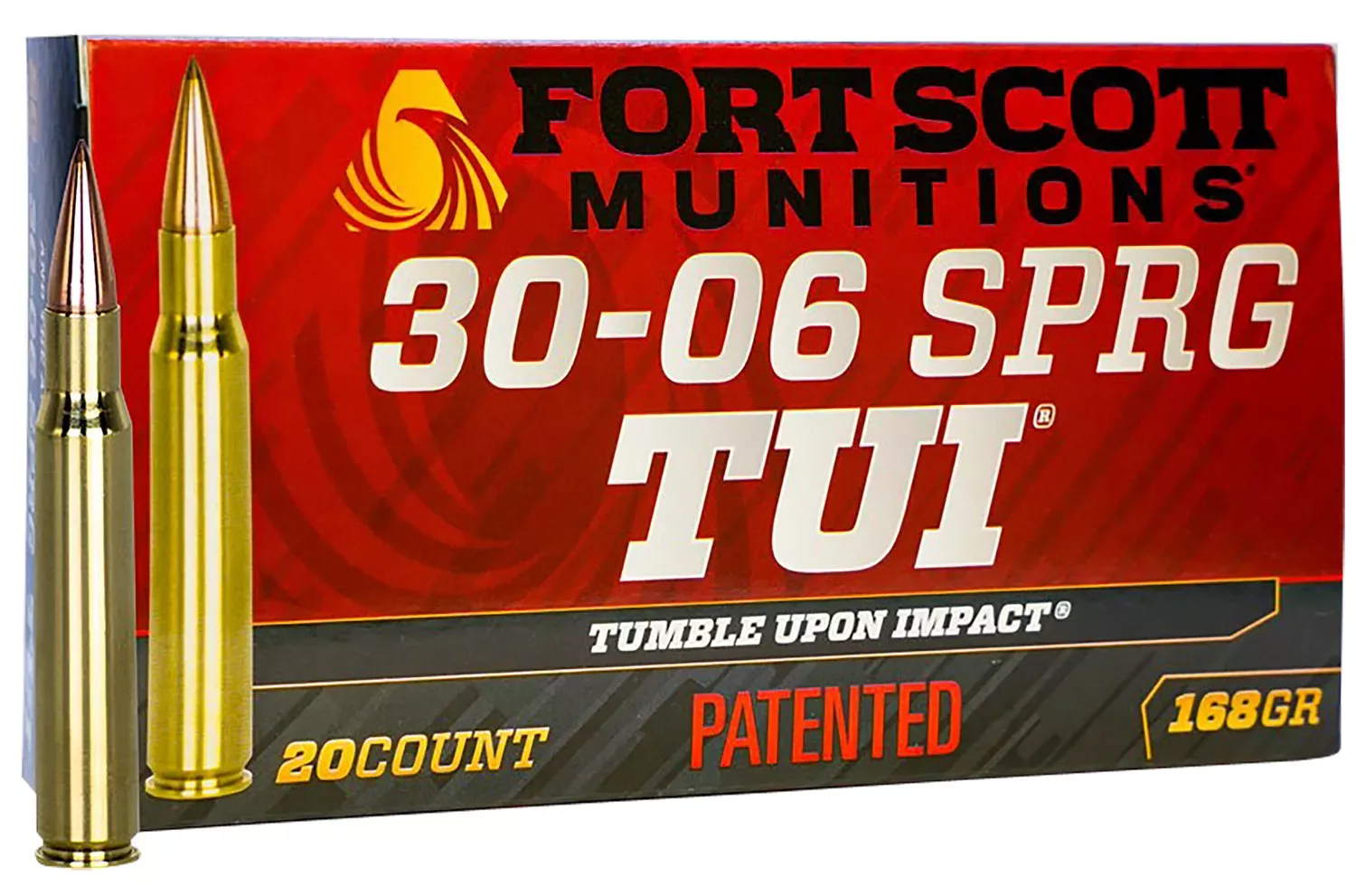 Fort Scott Munitions Tumble Upon Impact (TUI) .30-06 Springfield 168 gr Solid Copper Spun (SCS) 20 Per Box