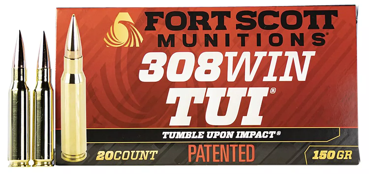 Fort Scott Munitions Tumble Upon Impact (TUI) .308 Win 150 gr Solid Copper Spun (SCS) 20 Per Box