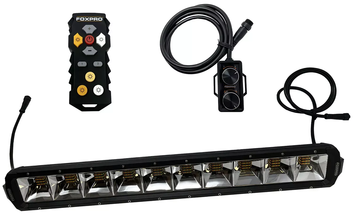 FOXPRO Mudcutter Single Light Kit for Bowfishing Adjustable Intensity/Hue LED Bulbs 12VDC/120VAC Waterproof Black MUDCTKIT