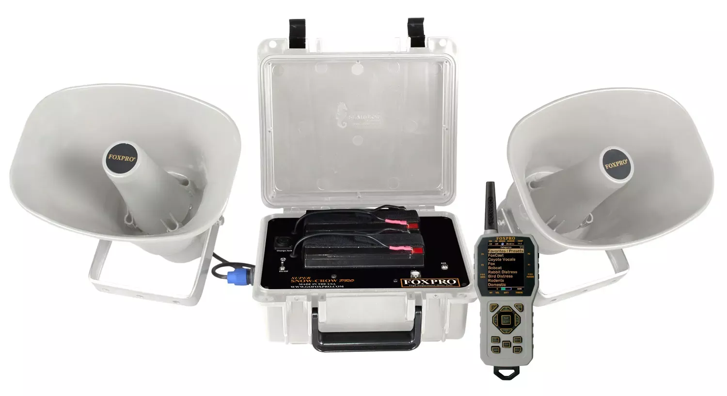Foxpro SSCPW Super Snow-Crow ProAttracts Crow/Predator/Snow Goose Features TX1000 Transmitter White ABS Polymer