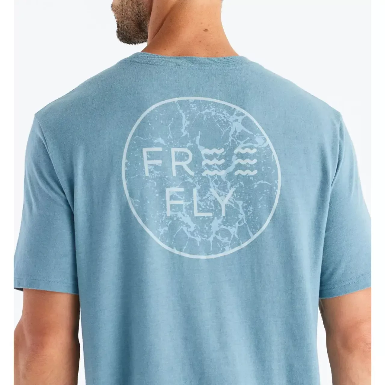 Free Fly Men’s No Wake Tee – Heather Blue Fog