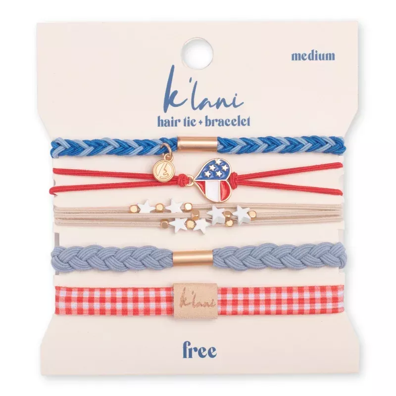 Free Patriotic Hair Tie Bracelets