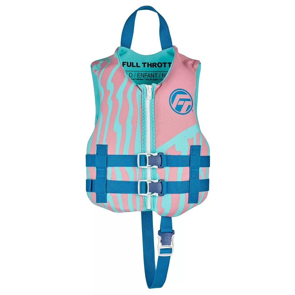 Full Throttle Child Rapid Dry Life Jacket – Pink – 142100-105-001-26