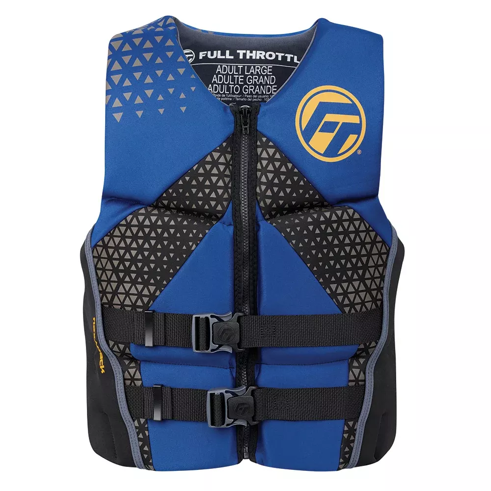 Full Throttle Men's Rapid-Dry Flex-Back Life Jacket - XL - Blue/Black - 142500-500-050-26