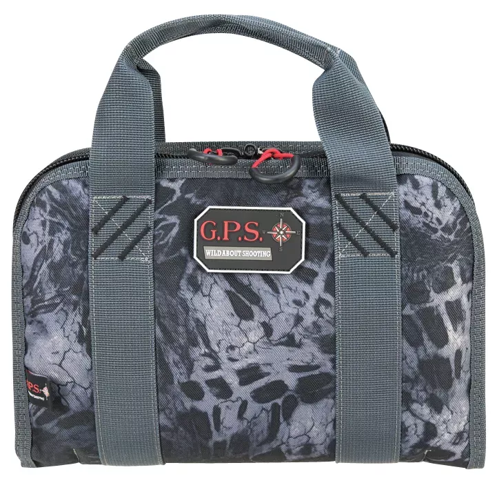 G*Outdoors Double Compact Pistol Case with Visual ID Storage System, Mag Storage Pockets, Lockable Zippers & Black Finish Holds Up To 1-2 Handguns Includes Ammo Dump Cup