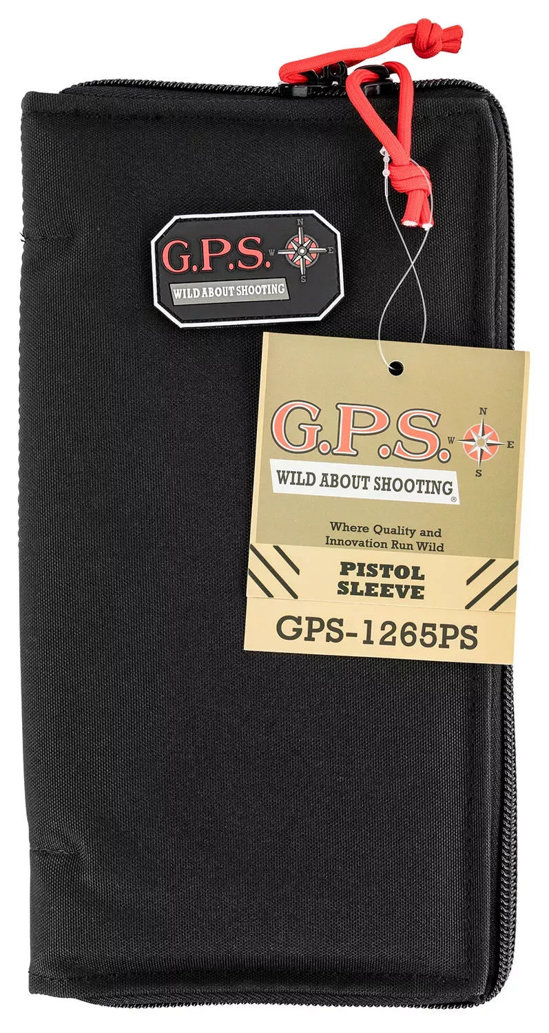 G*Outdoors Pistol SleeveLarge Black Nylon with Locking Zippers & Thin Design Holds 1 Handgun