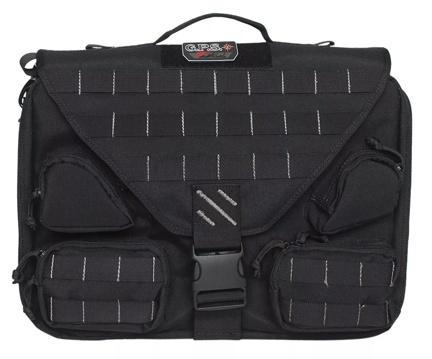 G*Outdoors Tactical Brief Case Black 1000D Polyester with Visual ID Storage System, Pockets, Fold Over Design & Lockable YKK Zippers Holds 1 Handgun Includes Holster