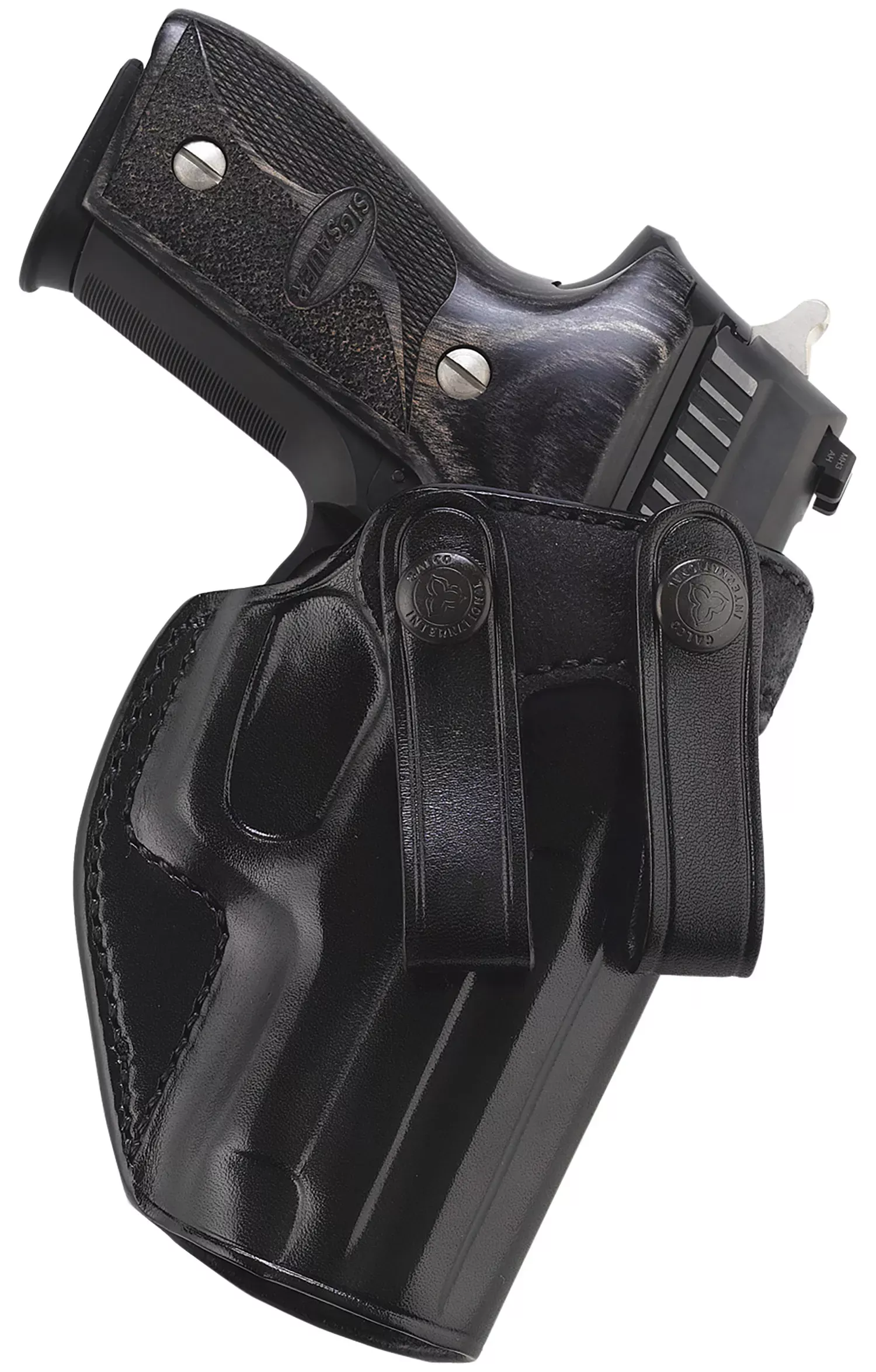 Galco Summer Comfort IWB Black Leather Belt Loop Fits Browning Hi-Power/Springfield SA-35/Girsan MC P35/Match RH