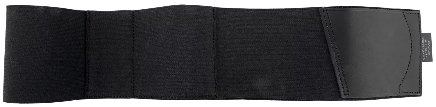 Galco Underwraps 2.0 Belly Band Large Black Elasticized Nylon/Leather Ambidextrous