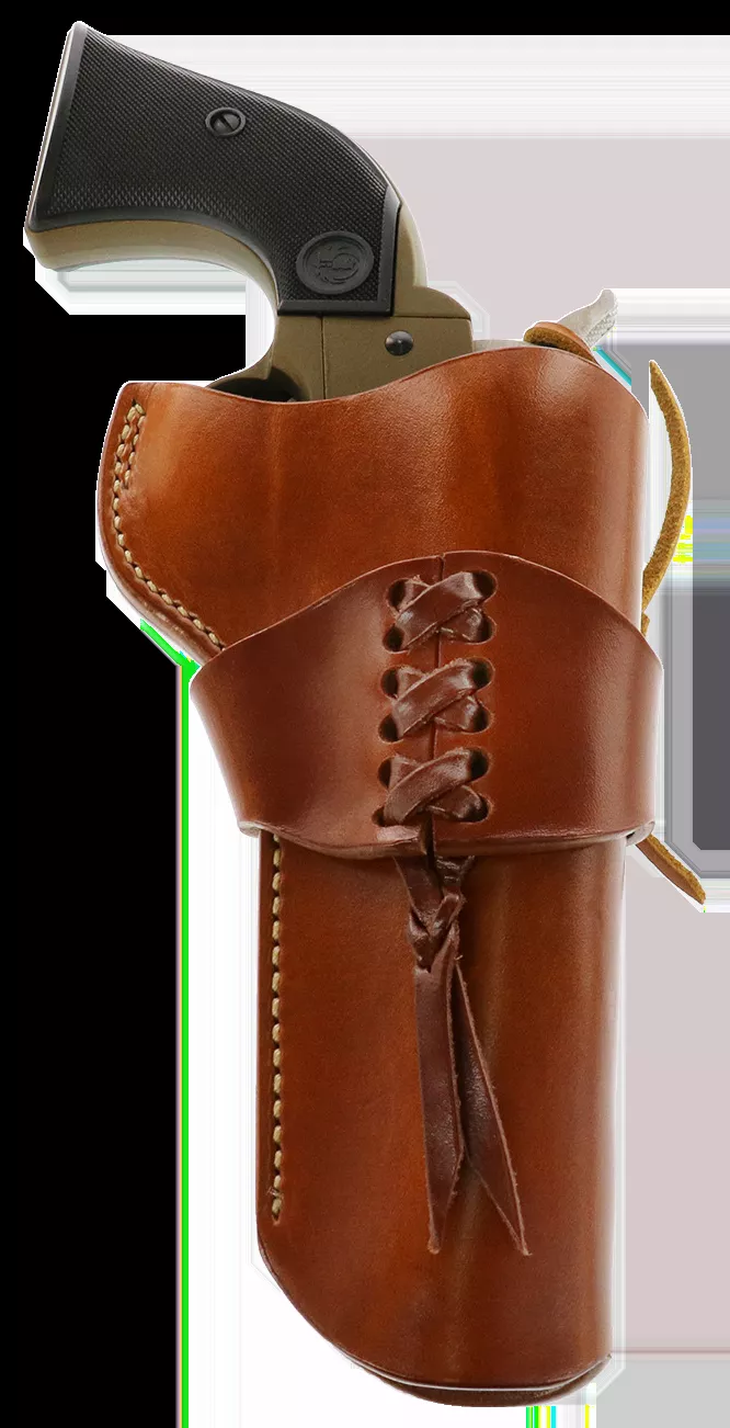Galco Wrangler OWB Leather Tan Belt Loop Fits Ruger Wrangler RH Compatible w/ Wrangler Cartridge Belt