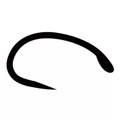 GAMAKATSU C12-BM NS Black Large Eye Midge Hook, 25-Pack