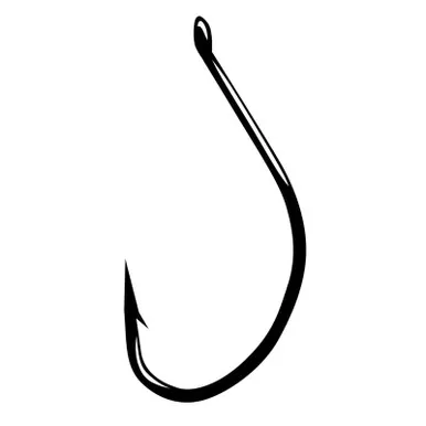 GAMAKATSU Split/Drop Shot NS Black Hooks, 25-Pack