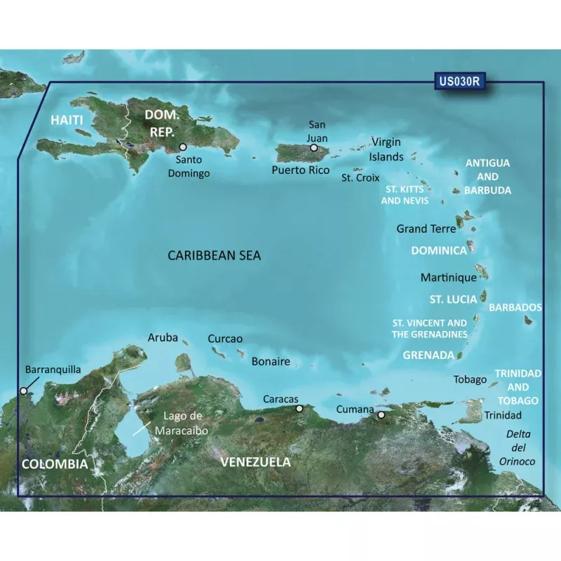 Garmin BlueChart g3 HD – HXUS030R – Southeast Caribbean – microSD/SD