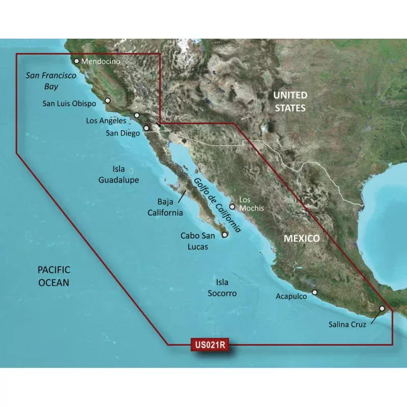 Garmin BlueChart g3 Vision HD – VUS021R – California-Mexico – microSD/SD