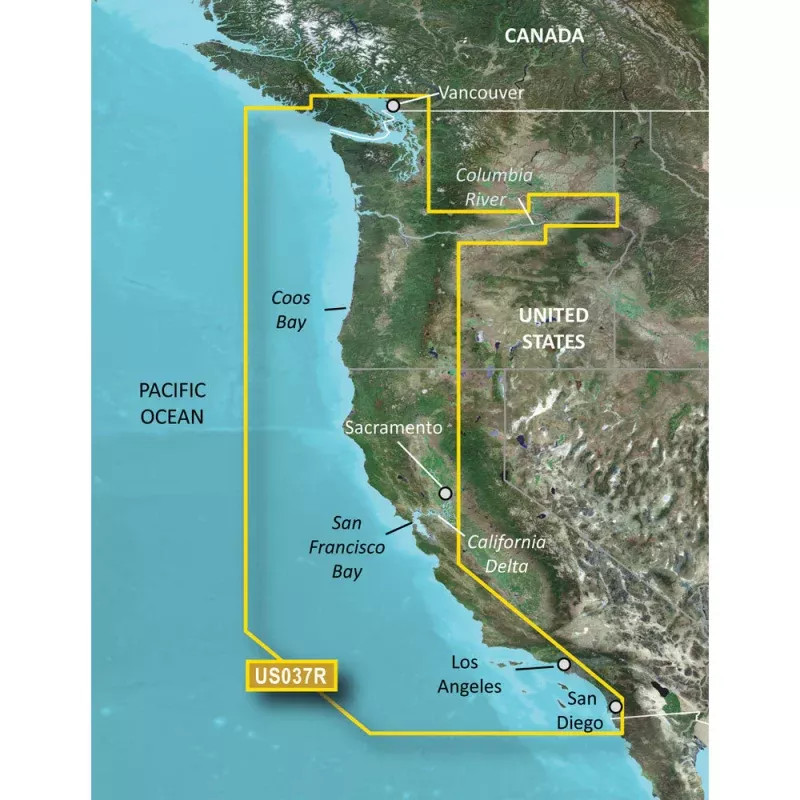 Garmin BlueChart g3 Vision HD – VUS037R – Vancouver – San Diego – microSD/SD