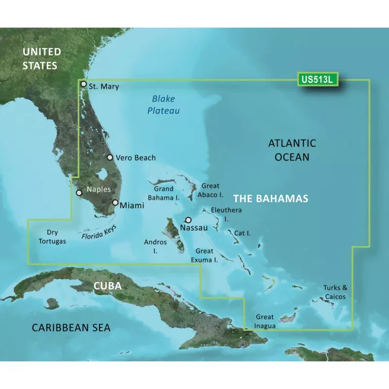 Garmin BlueChart g3 Vision HD – VUS513L – Jacksonville – Bahamas – microSD/SD