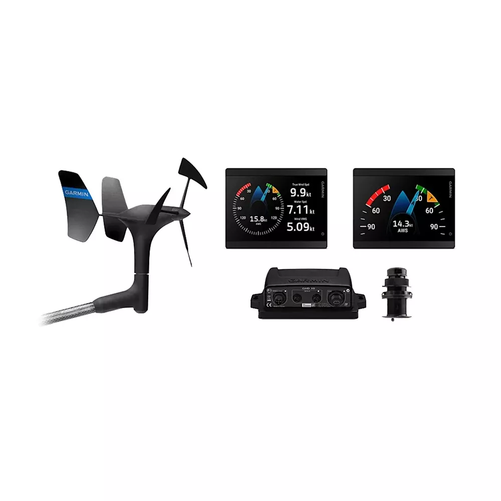 Garmin GMI 40 Wired Sail Pack – 52mm – 2 GMI 40 Marine Instruments; gWind WiredDST820 Transducer [010-03411-20]