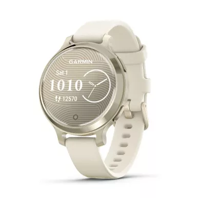 GARMIN Lily 2 Gold with Bone Silicone Band Active Smartwatch (010-02891-00)
