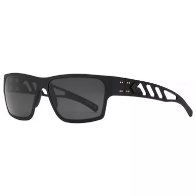 GATORZ EYEWEAR Delta M4 Black with Black Logo Frame and Smoke Polarized Lens Sunglasses (GZ-05-011)