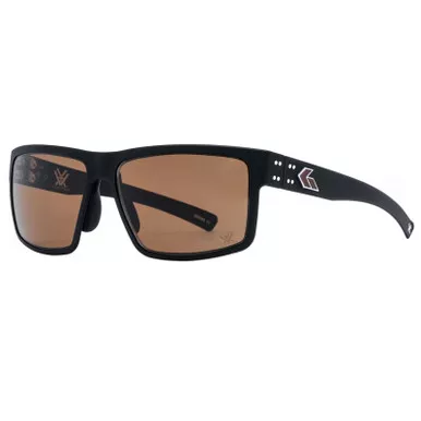 GATORZ EYEWEAR Vortex Rig Black with Bronze Logo Frame and MilSpec Ballistic Brown OPz Lens Sunglasses (GZ-53-488)