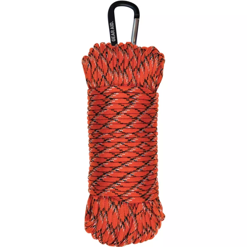 GEAR AID 550 Paracord 100′ Orange with Reflective Thread