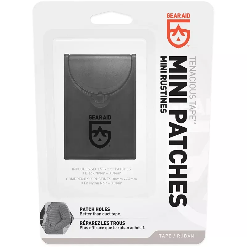 GEAR AID Tape Mini Patch Kit Black and Clear for Convenient Repairs