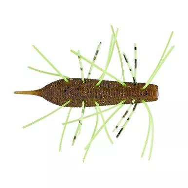 Geecrack Imo Kemushi Stick Worm 3.75" 4 Pack Green Pumpkin/Bite Chart
